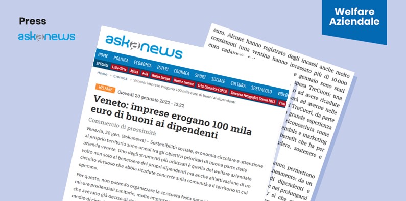ASKANEWS – Veneto: imprese erogano 100mila euro di buoni ai dipendenti