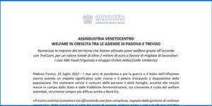 Comunicato Assindustria TreCuori welfare in crescita