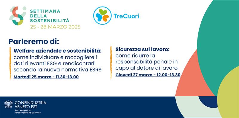 Settimana della Sostenibilità 2025: TreCuori presenta "Contabilità-ESG" e "Protocollo Scudo"